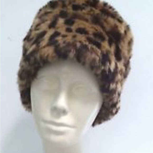 Nine West Leopard Faux Fur Bucket Hat-NWT - Picture 3 of 7